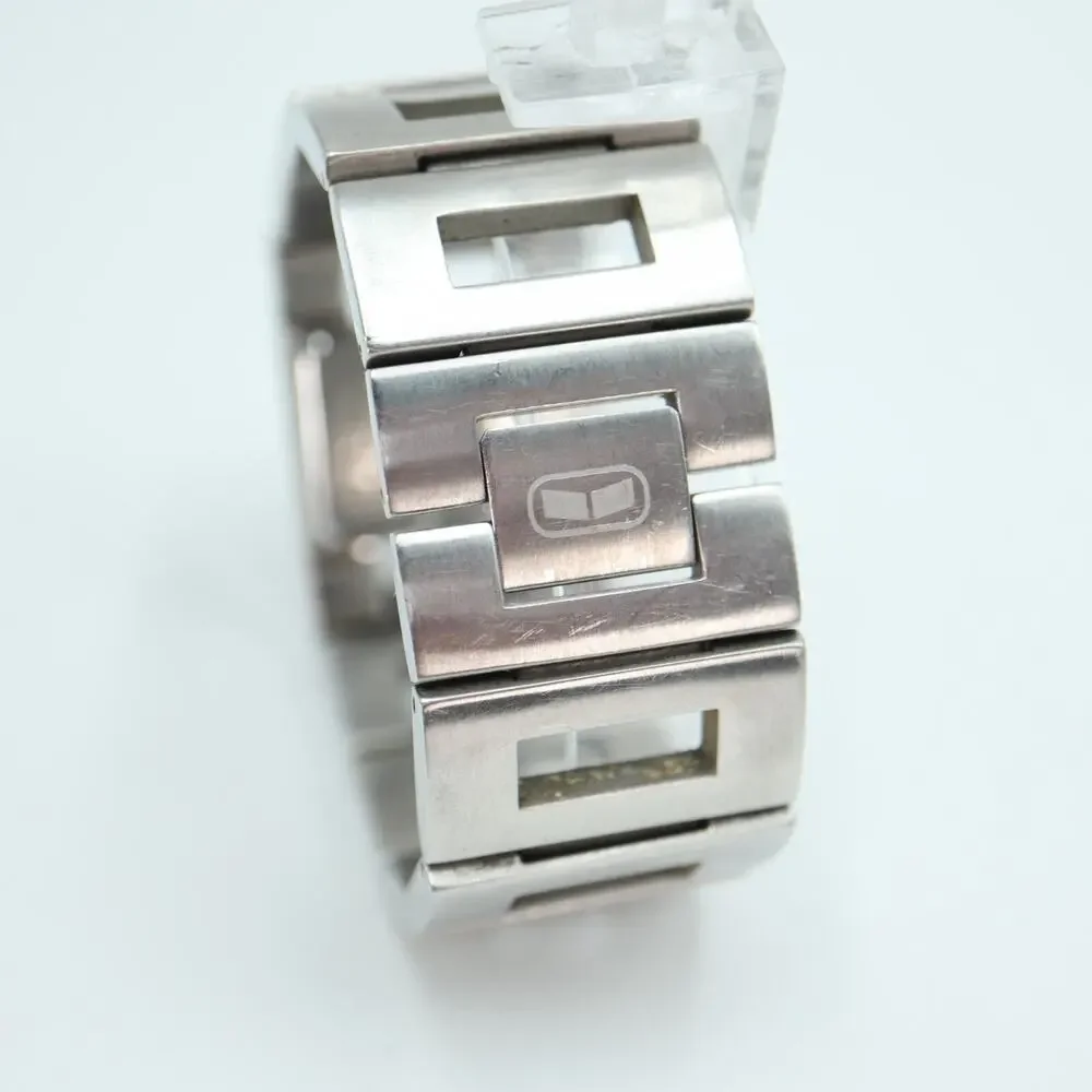 Vestal Seville Silver Tone Watch 27mm Rectangle Dial Stainless Steel New Battery